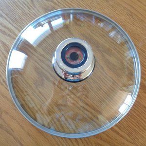 Ultrex Replacement Lid 10" Stainless Steel & Glass With Temperature Gauge Knob